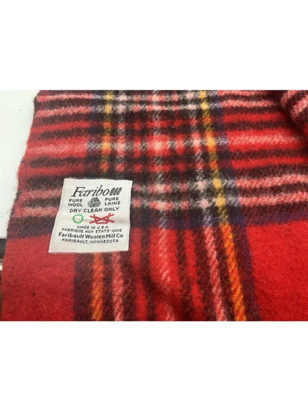 Faribo red plaid